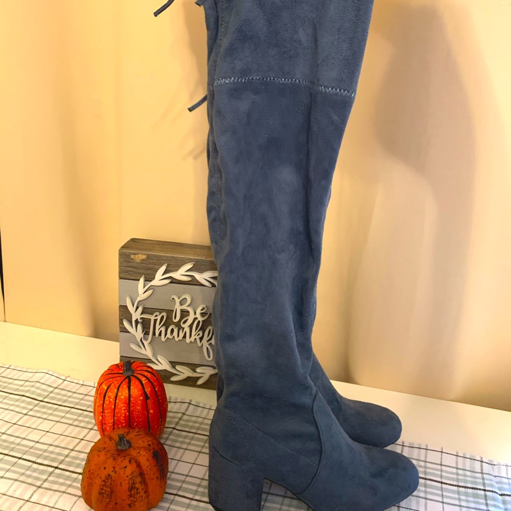 Blue thigh highs